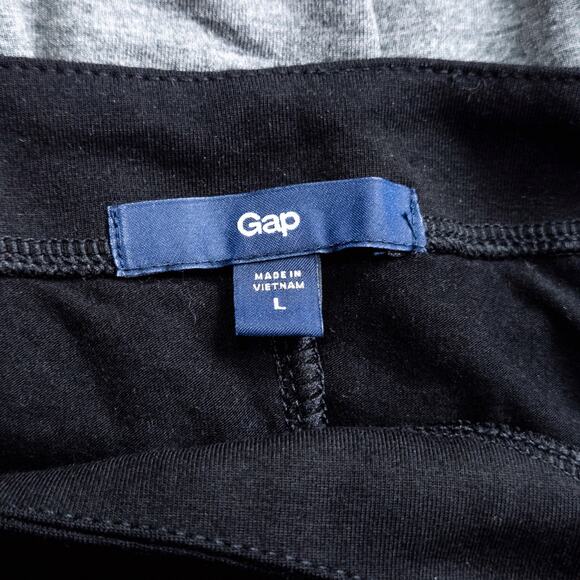 GAP Maxi Dress Colorblock Black Monochrome Gray L Retro Groove - Picture 8 of 8